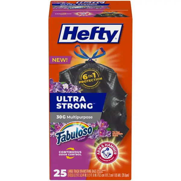 Hefty Steel Sak 39 Gal. Heavy Duty Black Trash Bag (30-Count