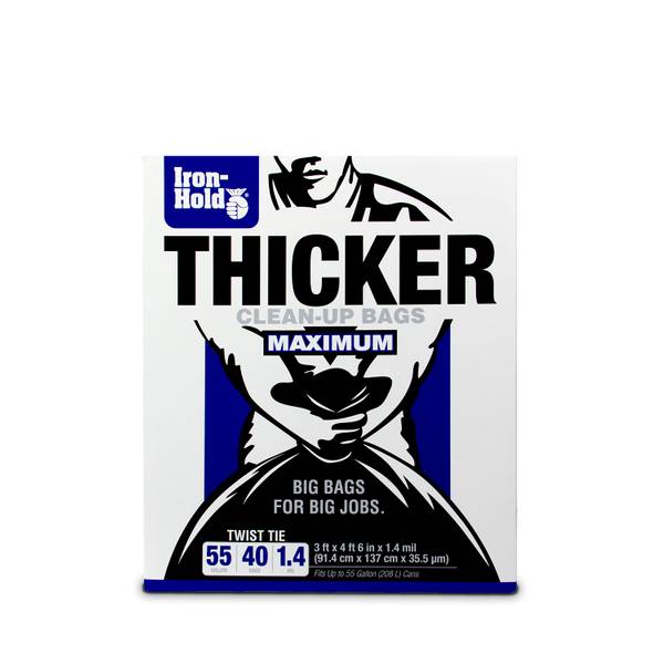 Iron Hold The Thicker Bag Bags, 55 Gallon - 40 bags