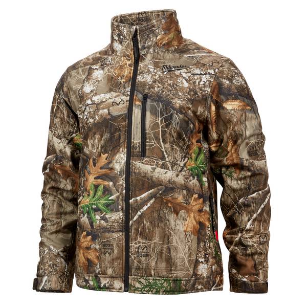 Men's Medium M12 12V Lithium-Ion Cordless QUIETSHELL Camo Heated Jacket  with (1) 3.0 Ah Battery and Charger