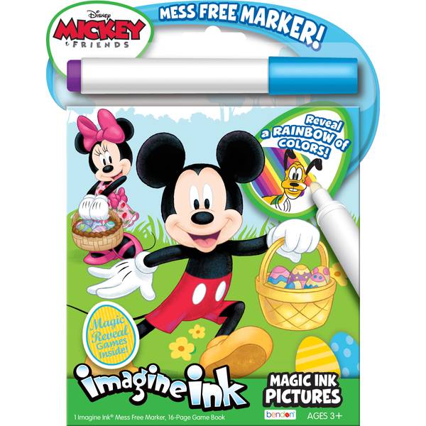 New Disney Mickey Mouse Imagine Ink Activity Book Marker Mess Free Coloring