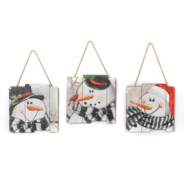 Gerson Wood Snowman Signs Assortment 2426080 Blain's Farm & Fleet
