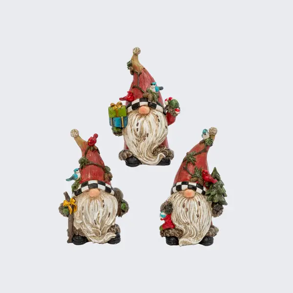 Garden Gnome pendaison arbre de Noël décoration commerce équitable Feutre Laine Vintage