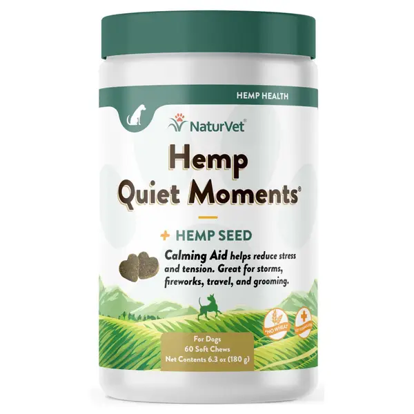 NaturVet 60-Count Hemp Soft Chew Quiet Moments Dog Chews - 59312