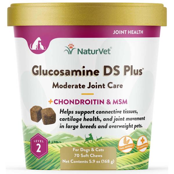 NaturVet 70Count GlucosamineDS Plus Level 2 Soft Chews 00756