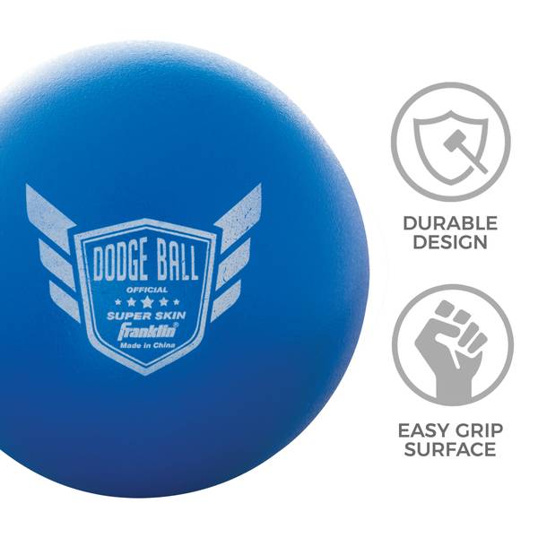 Franklin Sports 6-Inch Dodgeball Ball Set, Assorted Colors, 6 Count