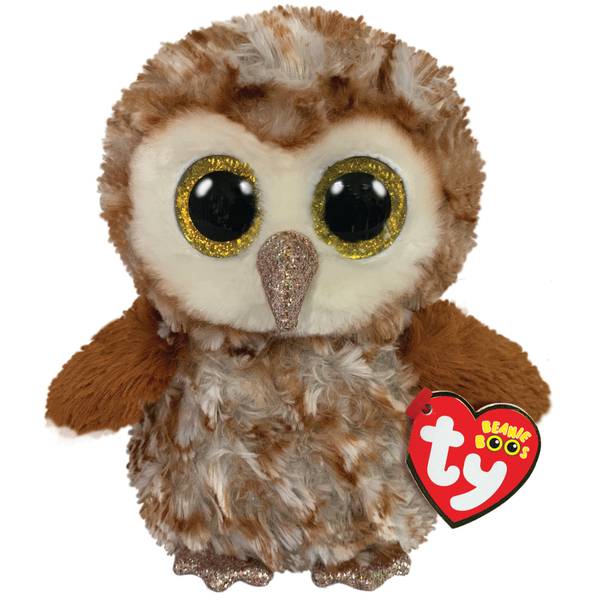 Ty Beanie Boos 6" YAGO the Owl Stuffed Animal Plush Toy w/ Heart Tags MWMT's 