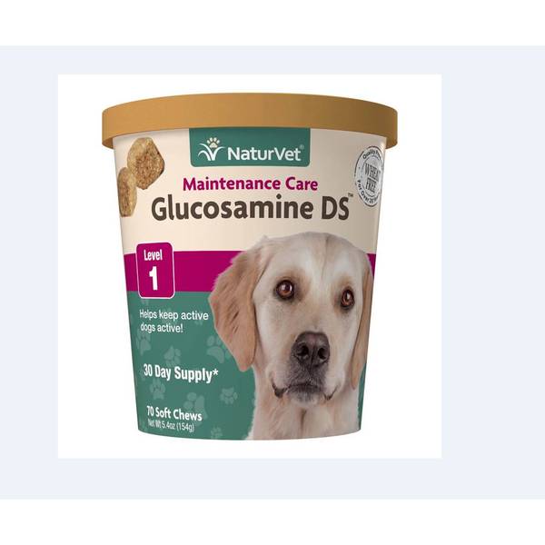 NaturVet 70Count GlucosamineDS Level 1 Soft Chews 00755 Blain's