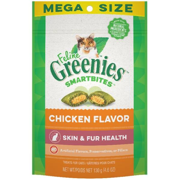 Photo of 4.6 oz Chicken Smartbites Skin & Fir Health Treats for Cats
