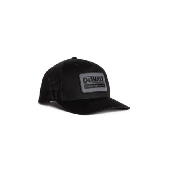 DeWalt Oakdale Trucker Hat - Black Mesh with Black Patch