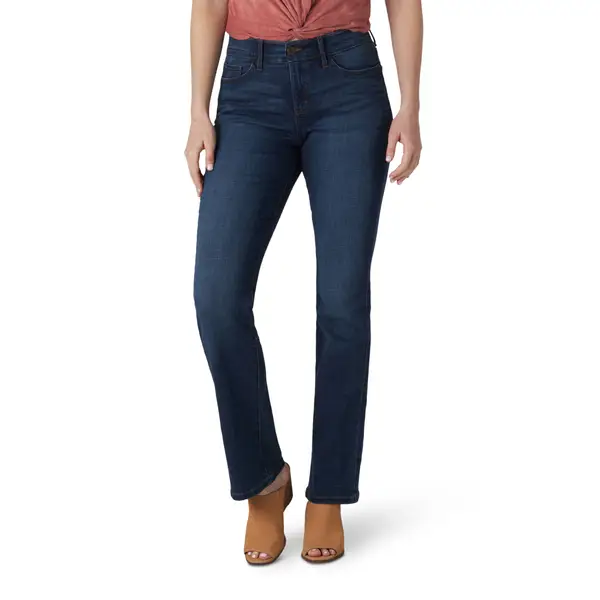 Flex Motion Regular Fit Bootcut Jean, Black, 16 Plus At Amazon Women's ...