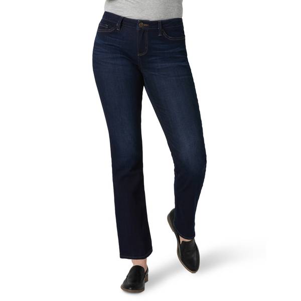Lee Women's Regular Fit Straight Leg Jeans, Nightshade, 14L - 103522077 ...