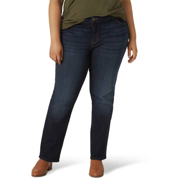 Lee Women's Plus Size Regular Fit Straight Leg Jeans - 103087177-18W |  Blain's Farm & Fleet
