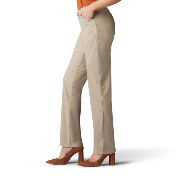 Lee Womens Wrinkle Free Relaxed Fit Straight Leg Pant Pants