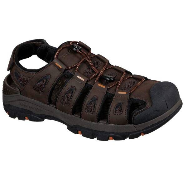 Skechers Men's Relaxed Fit Tresmen Outseen Sandals, Chocolate, 9 ...