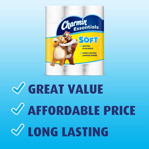 Charmin Essentials Strong Mega Roll Toilet Paper, 6 rolls - Ralphs