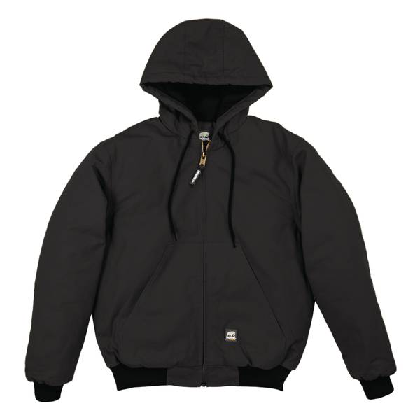 thumbnail image 2 of Berne Heritage Duck Hooded Active Work Jacket HJ51 - Cotton Softshell, Insulated, Men's S-2XL 2 of 6