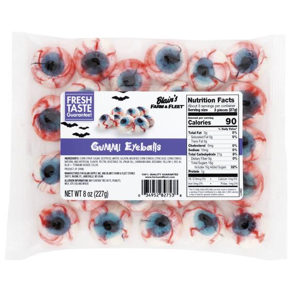 Blain's Farm & Fleet 8 oz Gummi Eyeballs 709892 Blain's Farm & Fleet