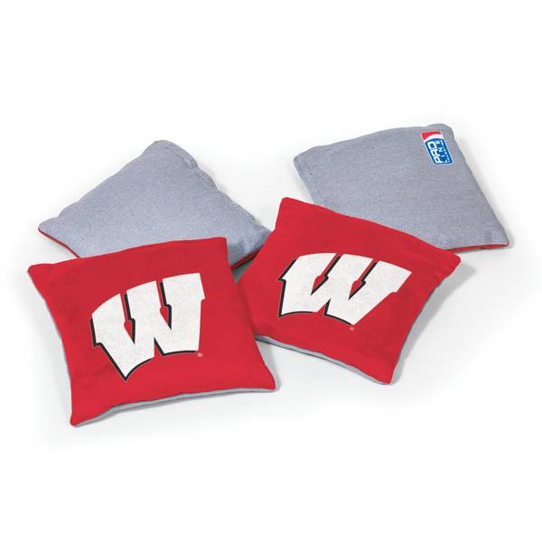 Wild Sports 16 oz 4Pack Stick and Slide Wisconsin Badgers Bean Bags