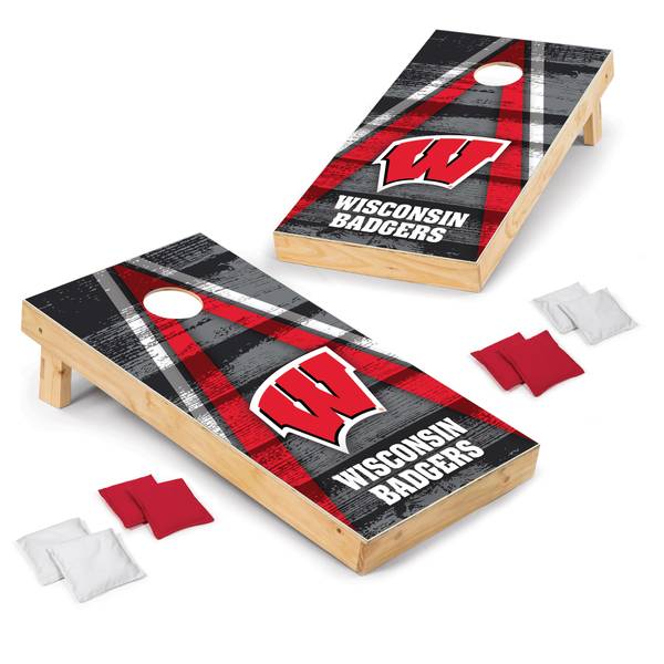 Wild Sports 2'x4' Wisconsin Badgers Wood Tournament Cornhole Set - 1-1 ...