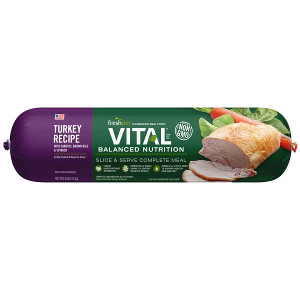 Freshpet 6 lb Vital Balanced Nutrition Turkey Recipe with Carrots