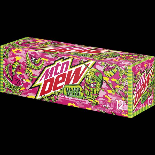 Mountain Dew 12Pack 12 oz Major Melon Watermelon 197729 Blain's