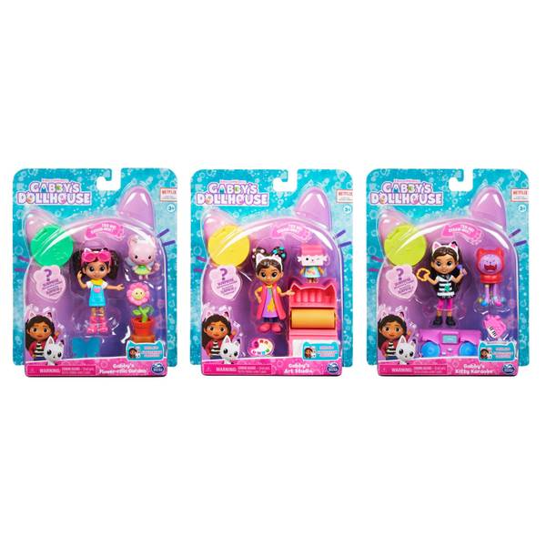 Gabby’s Dollhouse, Gabby and Friends Figure Set with Rainbow Doll