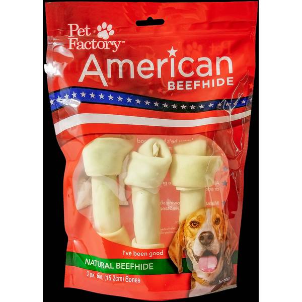 Pet Factory 3Pack 67" American Beefhide Bones 28103 Blain's Farm