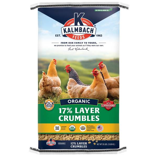 Kalmbach Feeds 35 lb 17% Organic Layer Crumble Chicken Feed - O1117C35 ...