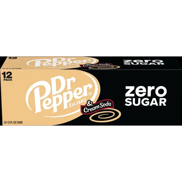 Dr. Pepper 12-Pack Zero Sugar Cream Soda - 10136730 | Blain's Farm