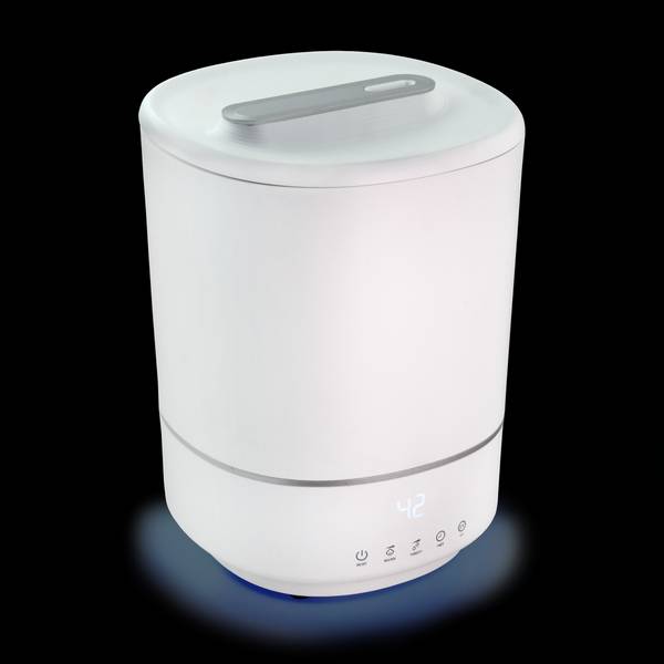 Comfort Zone Whisper-Quiet Cool Mist Digital Ultrasonic Humidifier 