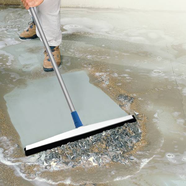 Tergipavimento Unger AQUAFLEX Per Superfici Irregolari - Modello 961350 Con Lama In Gommapiuma - Ideale Per Piastrelle E Fughe - 2