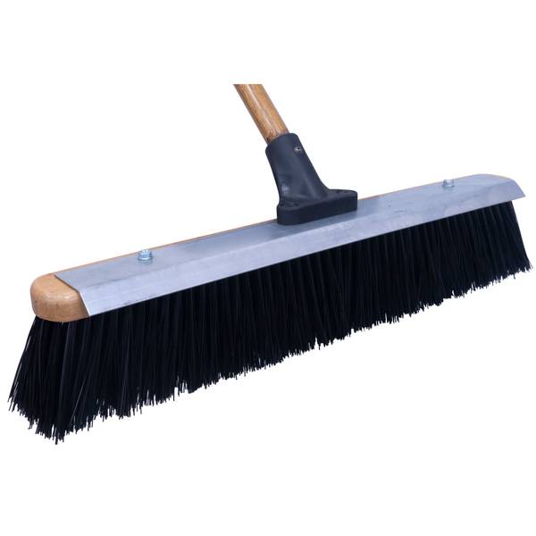 HARPER 24 in. Indoor Hardwood/Steel Handle Push Broom for Pet Hair