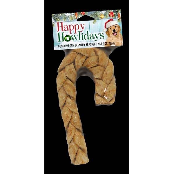 Cadet Premium Grade Braided Beef Hide Holiday Cane