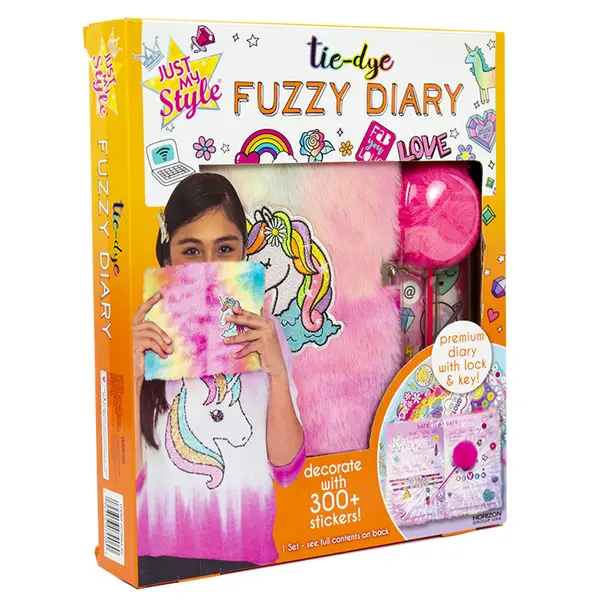 Just My Style Tie-Dye Fuzzy Diary - 207906J | Blain's Farm & Fleet