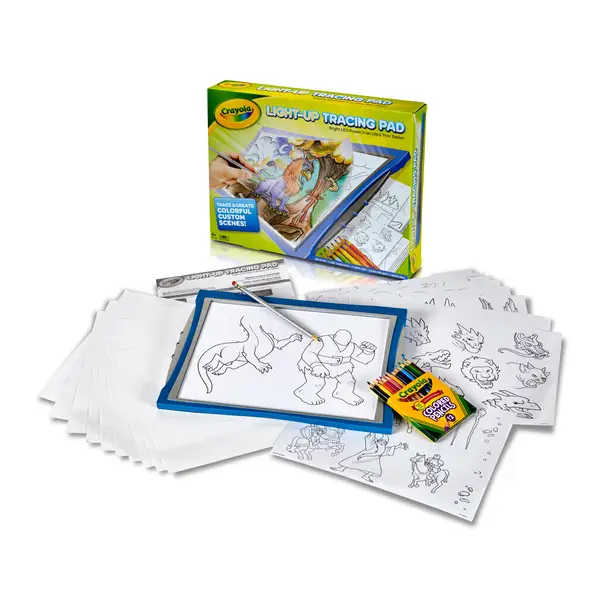 Discovery LED Tracing Tablet, 26-Piece Set with Washable Markers, Tracing &  Template Sheets, Battery Powered Doodle Activity Lightboard, Kids Drawing