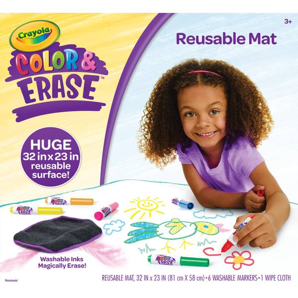 Colorations Flexible, Plastic Mats, Set of 6, Reusable, Sturdy, Durable,  Washable, Multi-use, Art, Crafts, Painting, Coloring, Kids Activity, Kids