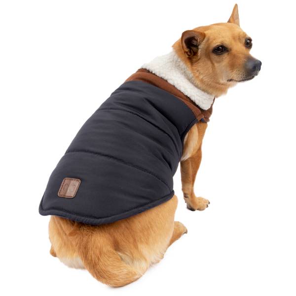 faux leather dog jacket