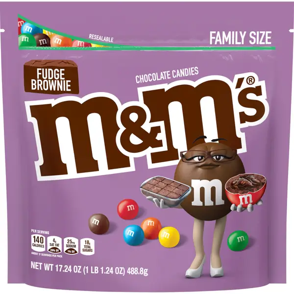 M&M'S Fudge Brownie Chocolate Valentine Candy Bag, 9.5 oz - Mariano's