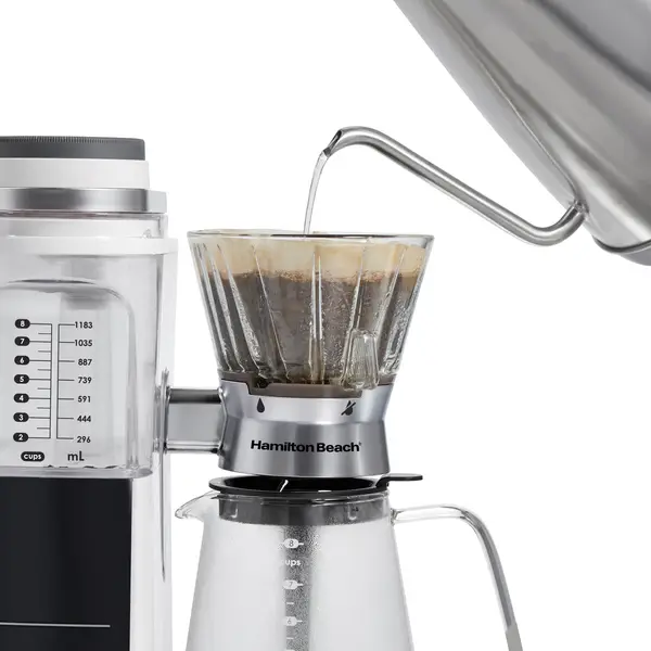 Hamilton Beach Convenient Craft Automatic or Manual Pour-Over Coffee Brewer  - 46700