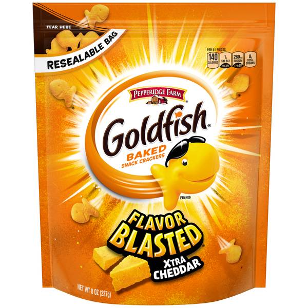 Goldfish 8 oz Extreme Cheddar Baked Snack Crackers - 4963 | Blain's ...