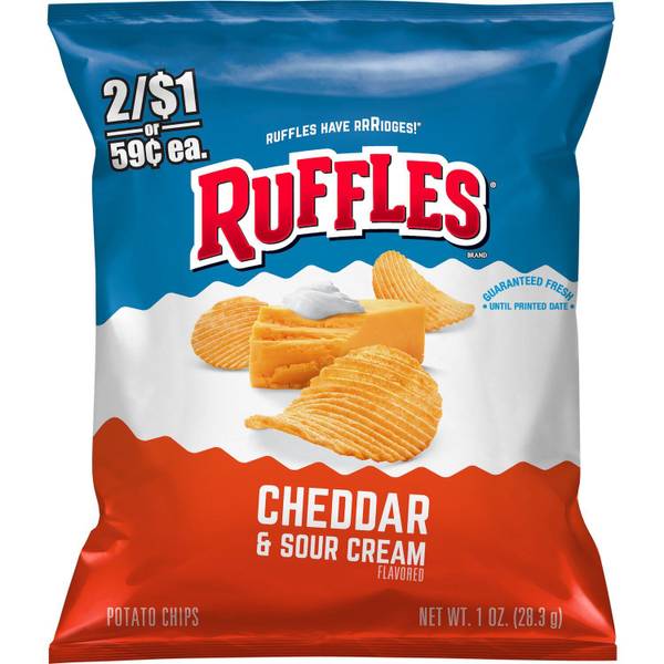 Ruffles 1 oz Cheddar Sour Cream Chips - 09017 | Blain's Farm & Fleet