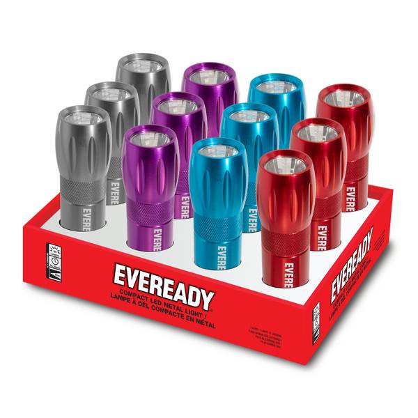 Eveready Compact LED Metal Handheld Flashlight, 80 Lumen Light Output