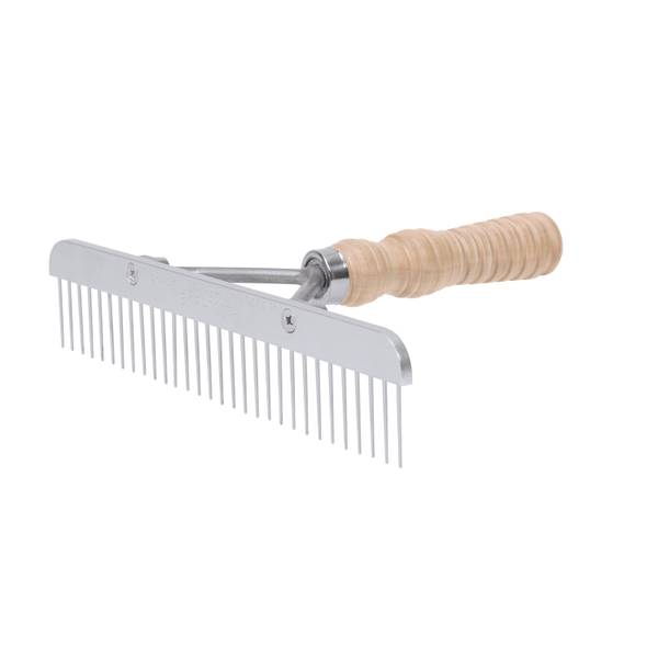 Photo of Skip Tooth Comb with Wood Handle and Stainless Steel Replacement Blade