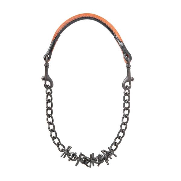 Photo of 24" Oil Rubbed Pronged Chain Goat Collar