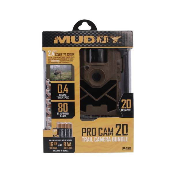 Muddy Outdoors Pro Cam 20 20MP Trail Camera 70ft 0.6 Second Trigger Speed New 