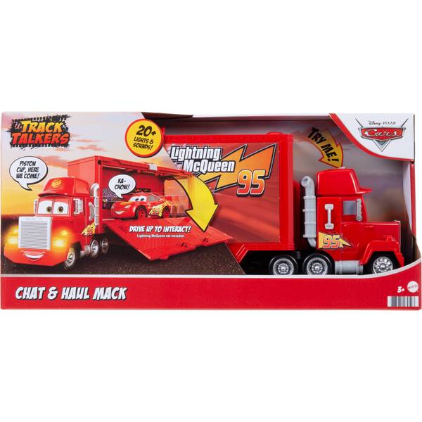 Disney and Pixar s Cars Track Talkers Mack  Lightning Mcqueen s Hauler