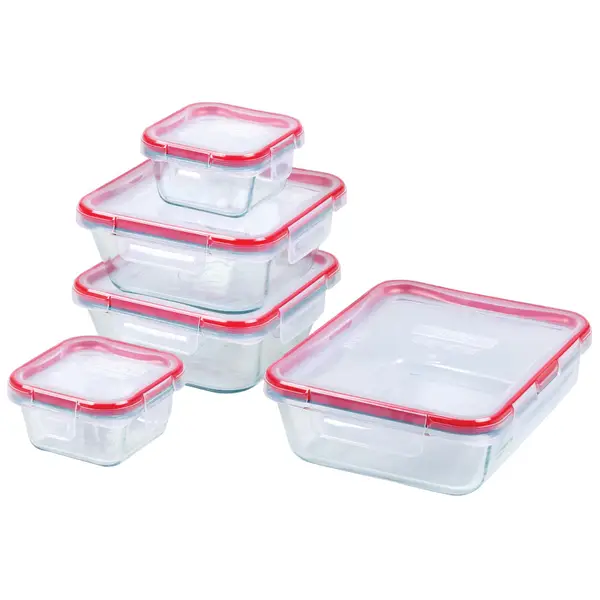Pyrex Freshlock Glass Food Storage Container, Airtight & Leakproof Locking  Lids, Freezer Dishwasher Microwave Safe, 4 Cup (Square)
