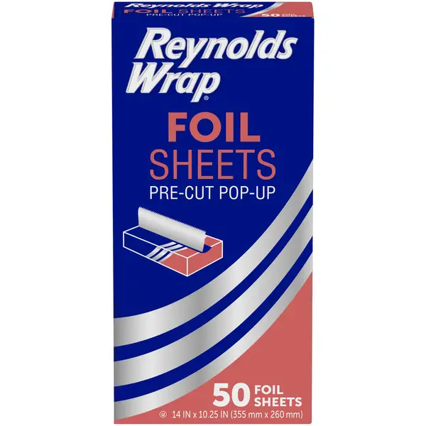 Reynolds Wrappers Pop Up / Foil Sheets (2 Pack) No Cutting or Tearing