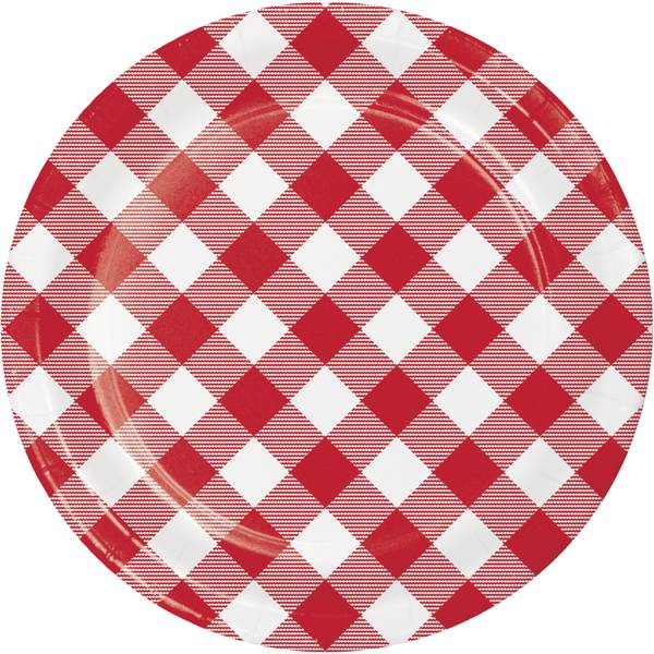 Creative Converting 8Count Classic Gingham Dinner Plates 349598