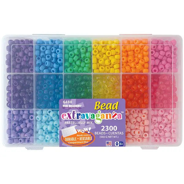 The Beadery Pastel and Jelly Pony Bead Box Kit - 6488 | Blain's